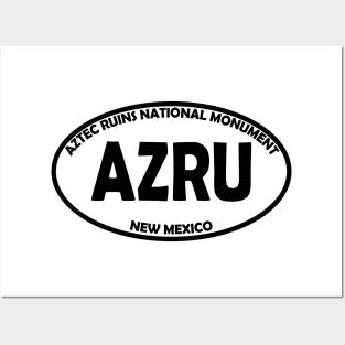 Aztec Ruins National Monument oval Posters and Art